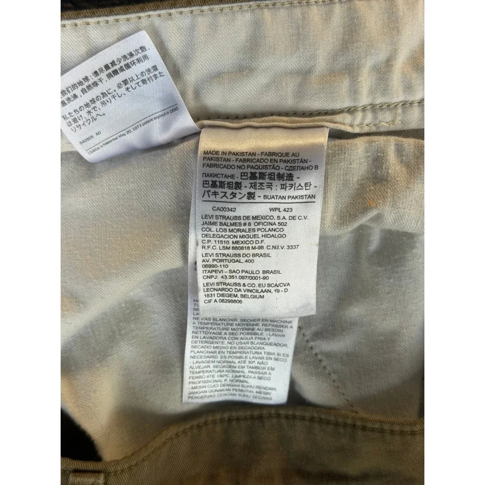 Levi‎ Strauss & Co Mens Two Horse Brand Chino Pants Khaki Tan Straight Leg 40x30
